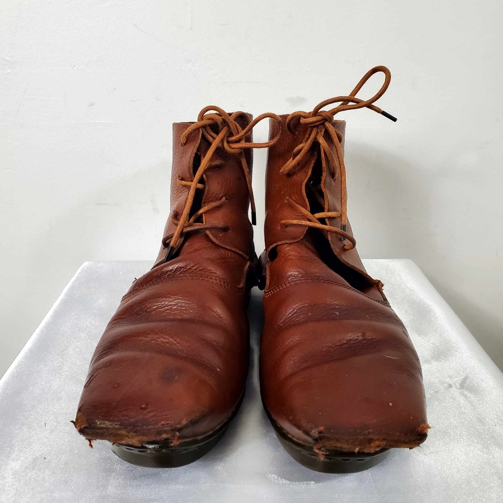 Trippen Schuhe Leather Ankle Brown Boots - Picture 3 of 15
